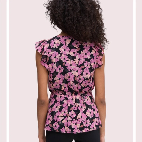 Kate Spade Floral Chiffon Shell Top - Picture 6 of 14